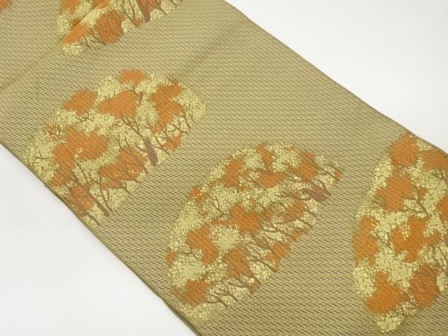 JAPANESE NAGOYA OBI / CHIKUZEN HAKATA / WOVEN TREES